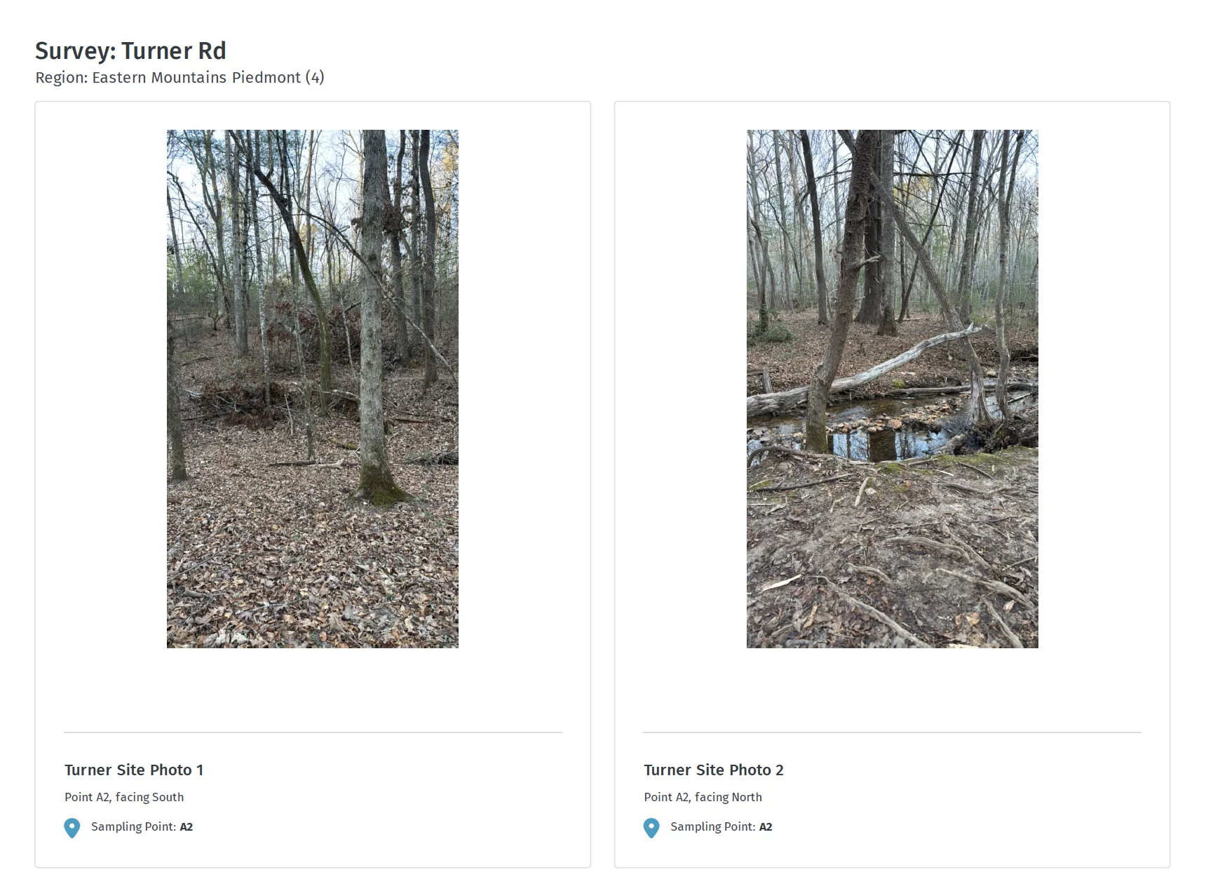 Ecobot photo log basic format displaying 4 photos per page with essential metadata for efficient reporting